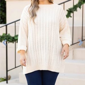Chic Soul “Saturday Afternoon Sweater” ivory